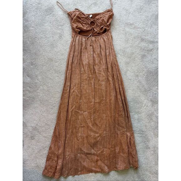NWT Anthropologie Faithfull the Brand Cutout Linen Maxi Dress Size 12 $339 A25 - Picture 5 of 11